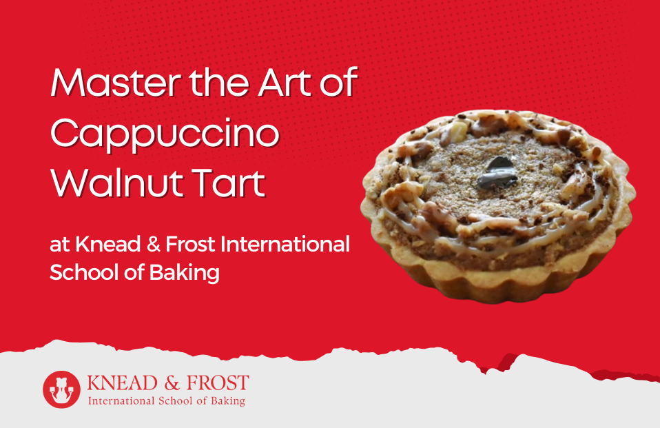 Master the Art of Cappuccino Walnut Tart at Knead & Frost International School of Baking
